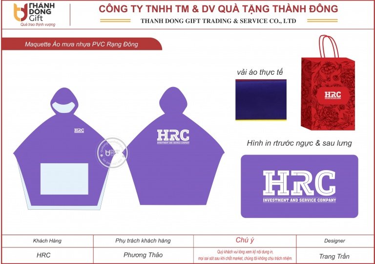 Áo mưa nhựa - HRC