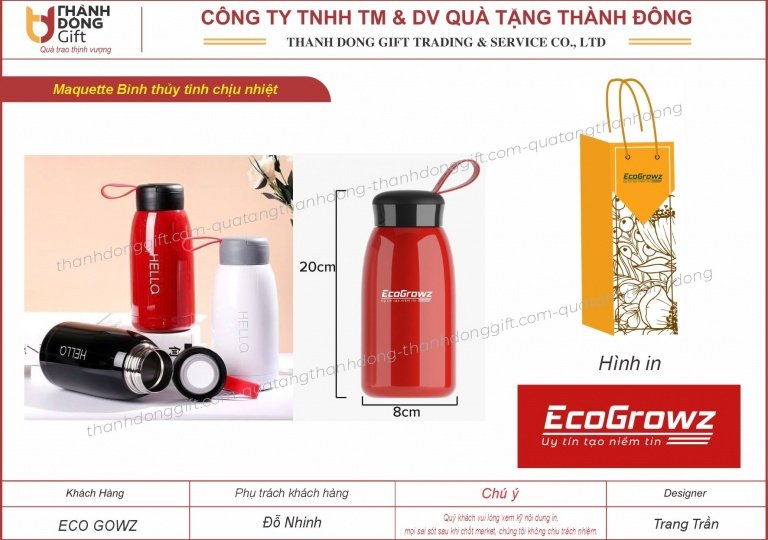 Bình giữ nhiệt 500ml - EcoGrowz