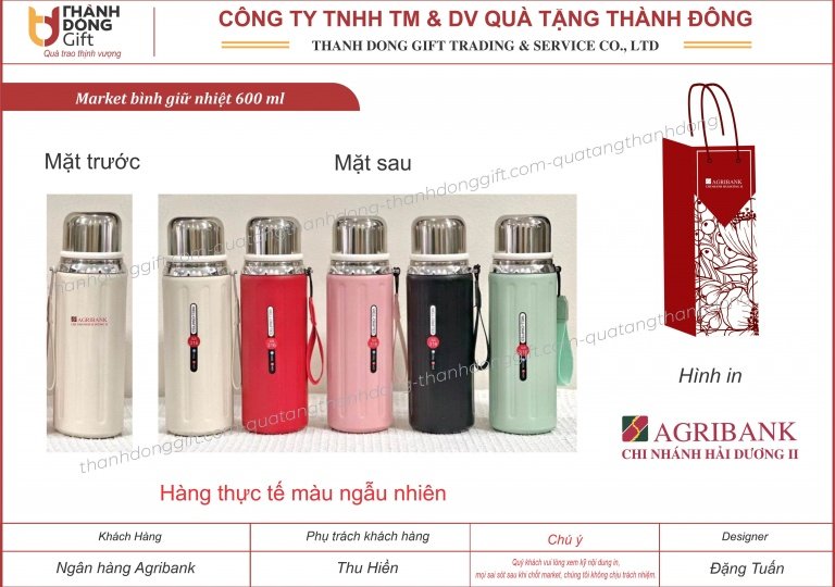 Bình giữ nhiệt - Agribank chi nhánh Hải Dương II
