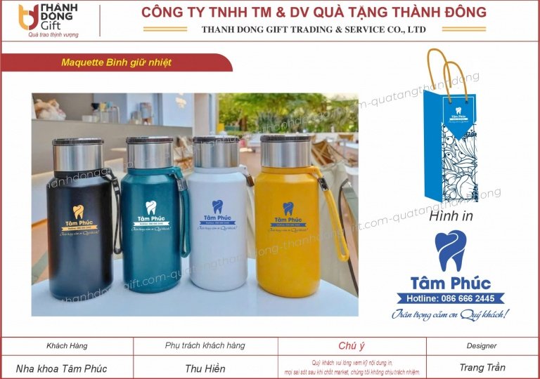 Bình giữ nhiệt - Nha khoa Tâm Phúc