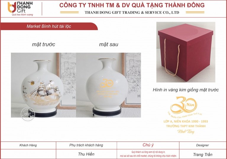 bình hút tài lộc gốm sứ bát tràng - thpt kim thành