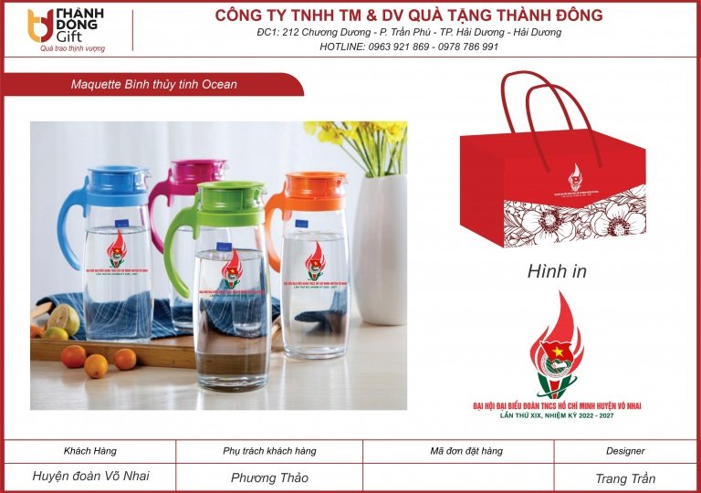 bình nước thủy tinh ocean - huyện đoàn võ nhai
