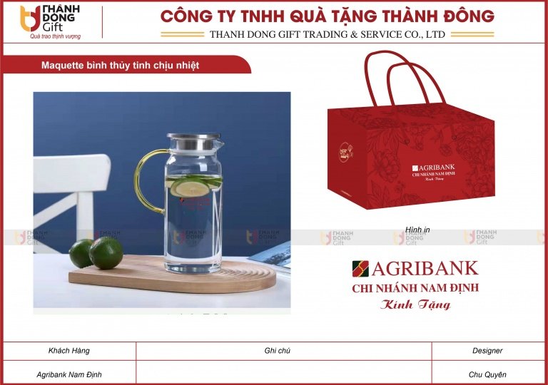 Bình Thủy Tinh Chịu Nhiệt - Agribank Nam Định