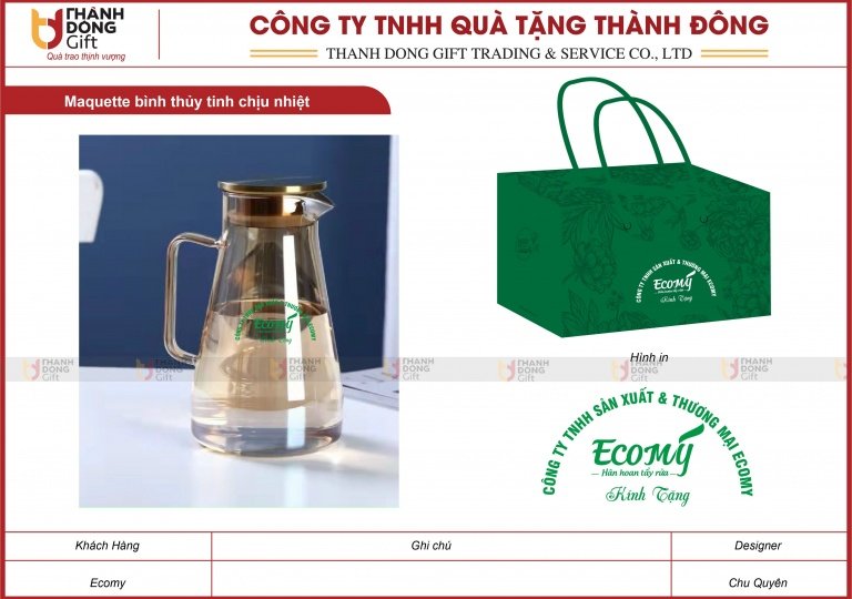 Bình Thủy Tinh Chịu Nhiệt - Ecomy