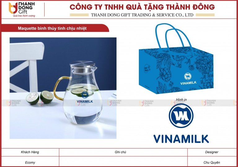 Bình Thủy Tinh Chịu Nhiệt - Vinamilk