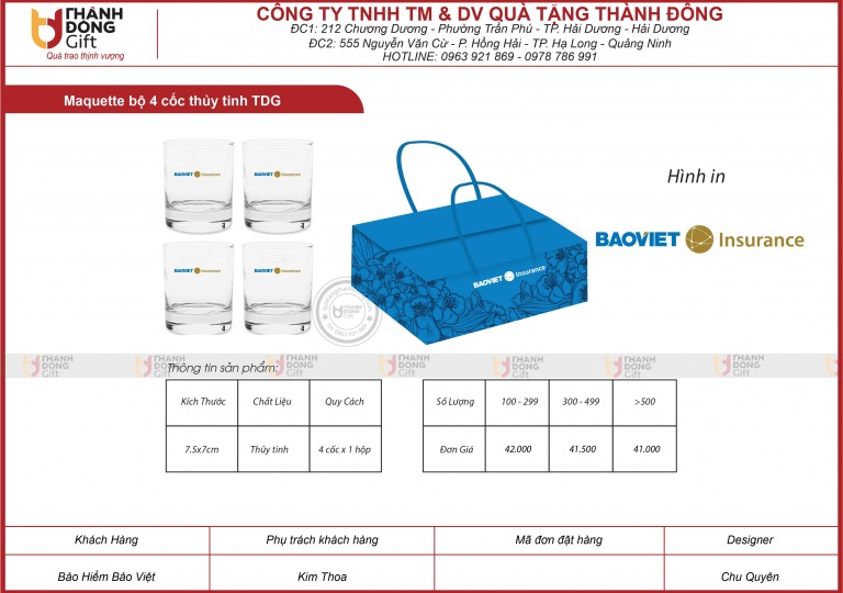 BỘ 4 CỐC THỦY TINH THẲNG - BAOVIET