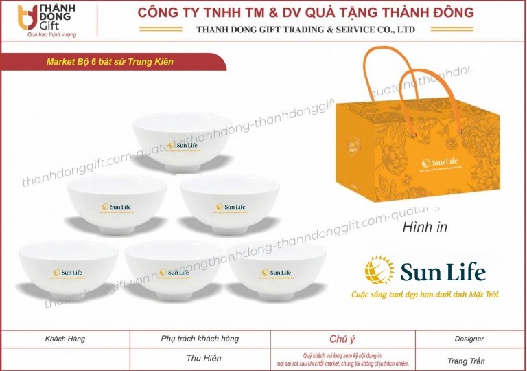 bộ 6 bát cơm sứ lohaco - sun life