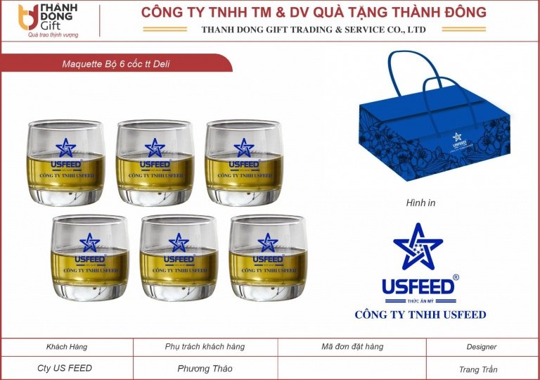 bộ 6 cốc thủy tinh deli - us feed