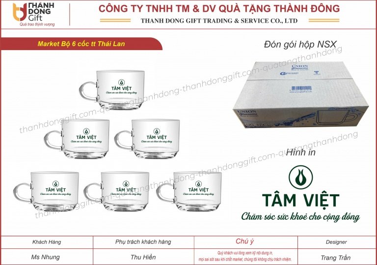 Bộ 6 cốc UG324 - Tâm Việt