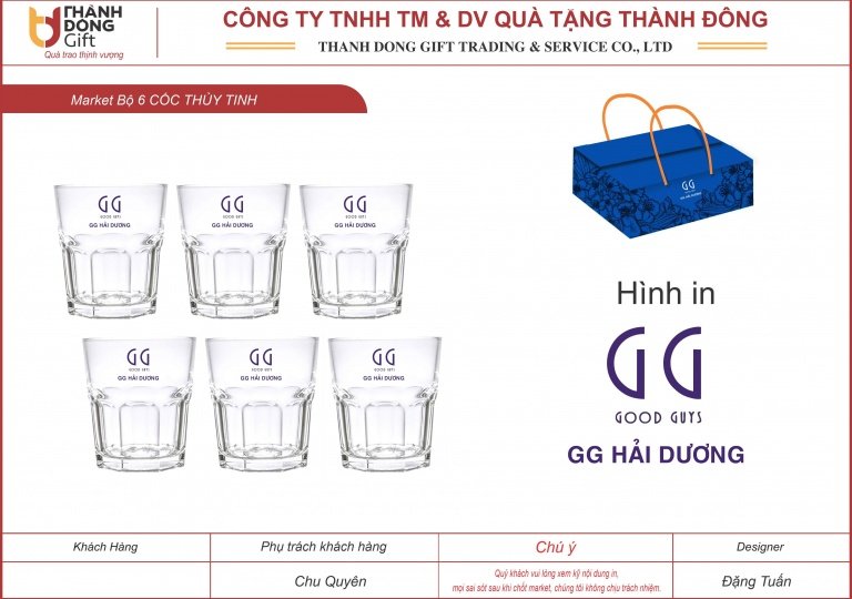 Bộ 6 cốc UG389 - GG Hải Dương