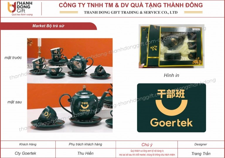 bộ ấm chén men xanh - công ty goertek