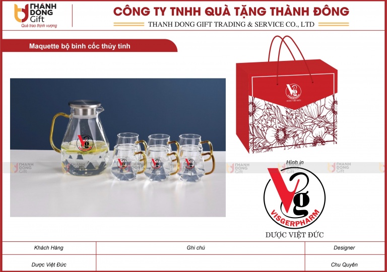 Bộ Bình Cốc Thủy Tinh - Dược Việt Đức