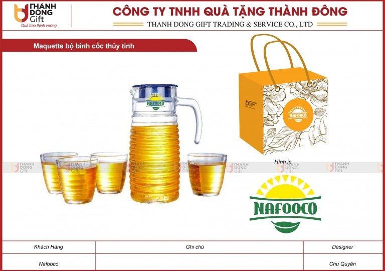 Bộ Bình Cốc Thủy Tinh - Nafooco