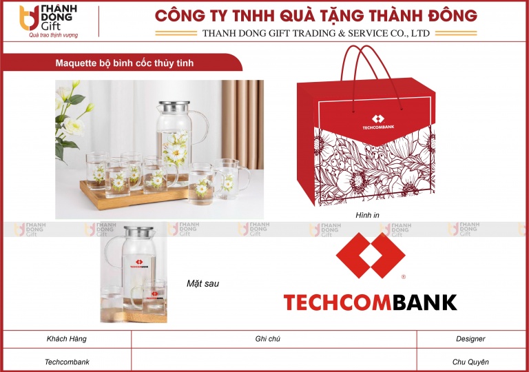 Bộ Bình Cốc Thủy Tinh - Teckcombank