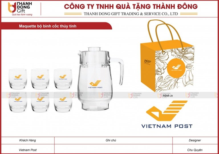 Bộ Bình Cốc Thủy Tinh - Vietnam Post