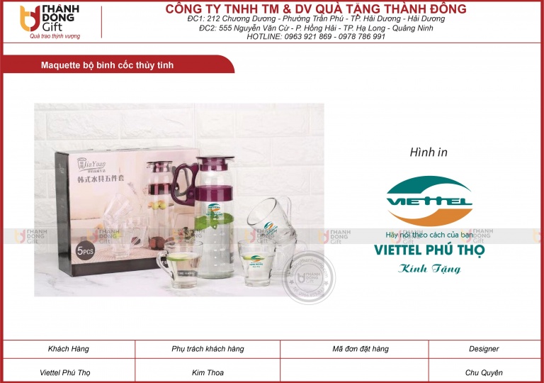 Bộ bình cốc thuỷ tinh – VIETTLE PHÚ THỌ