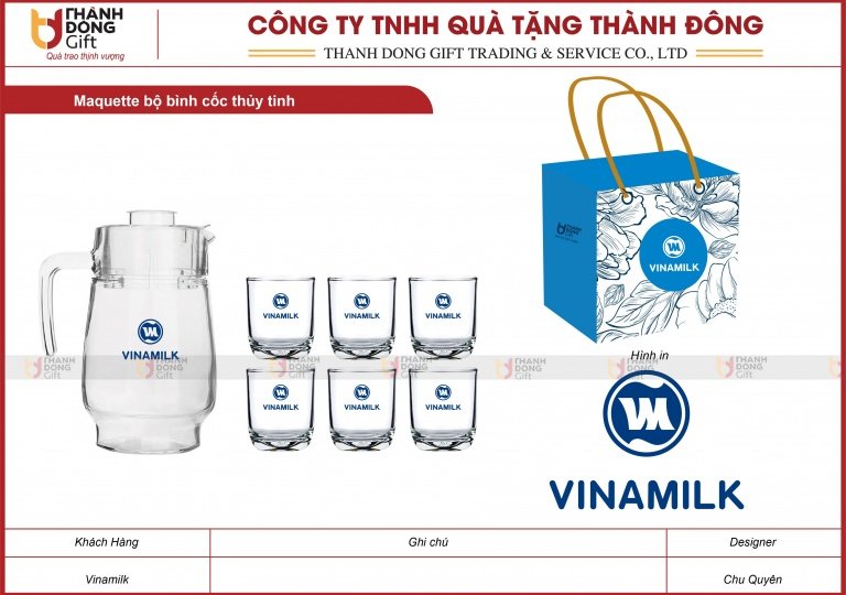 Bộ Bình Cốc Thủy Tinh - Vinamilk