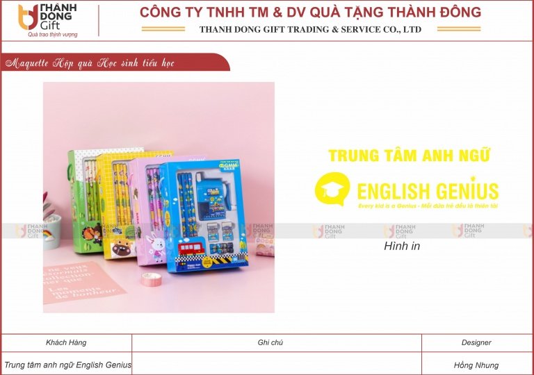 Bộ đồ dùng học tập cho trẻ em - English Genius