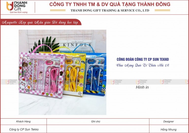 Bộ đồ dùng học tập cho trẻ em - Sun Tekko