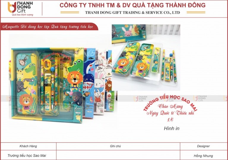 Bộ đồ dùng học tập cho trẻ em - Tiểu học Hoa Mai