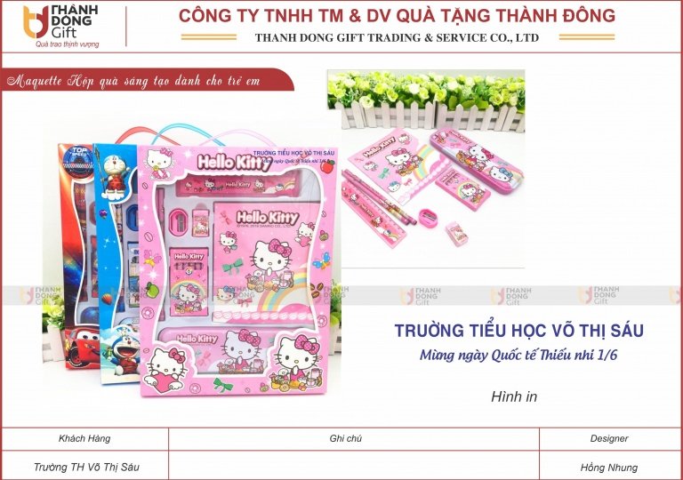 Bộ đồ dùng học tập cho trẻ em - Võ Thị Sáu