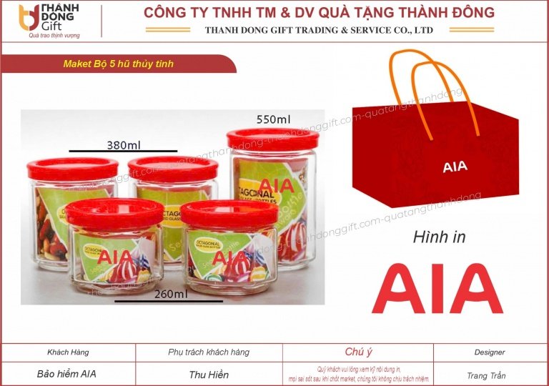 Bộ hộp gia vị nhà bếp - AIA