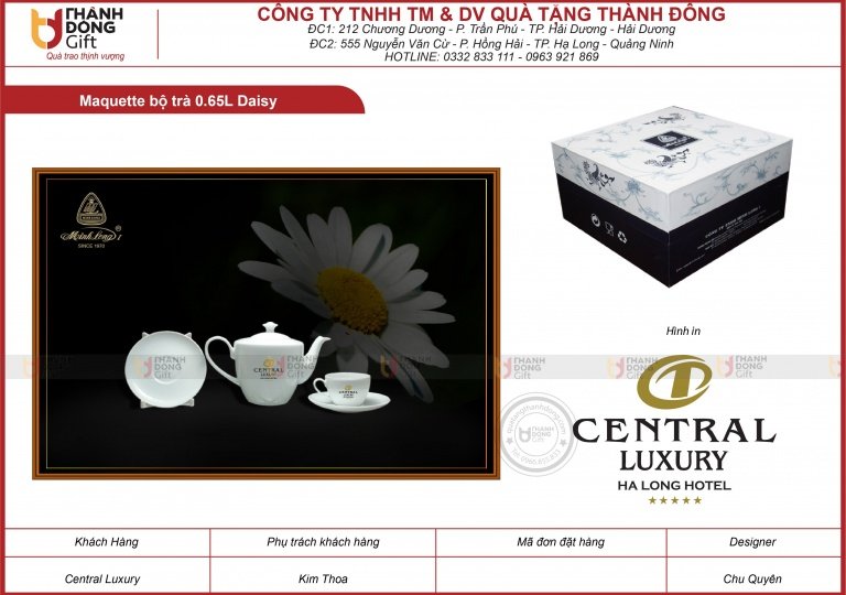 Bộ Trà 0.65L Daisy - Central Luxury