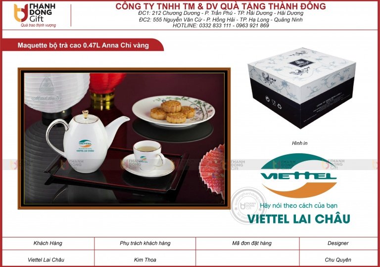 Bộ Trà Cao 0.47L Anna Chỉ Vàng - Viettel Lai Châu