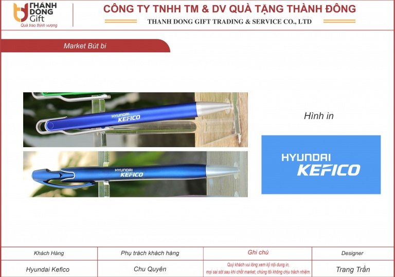 Bút bi vỏ nhôm -  Hyundai Kefico