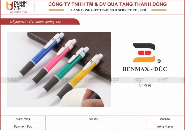 Bút Nhựa Quảng Cáo - BENMAX