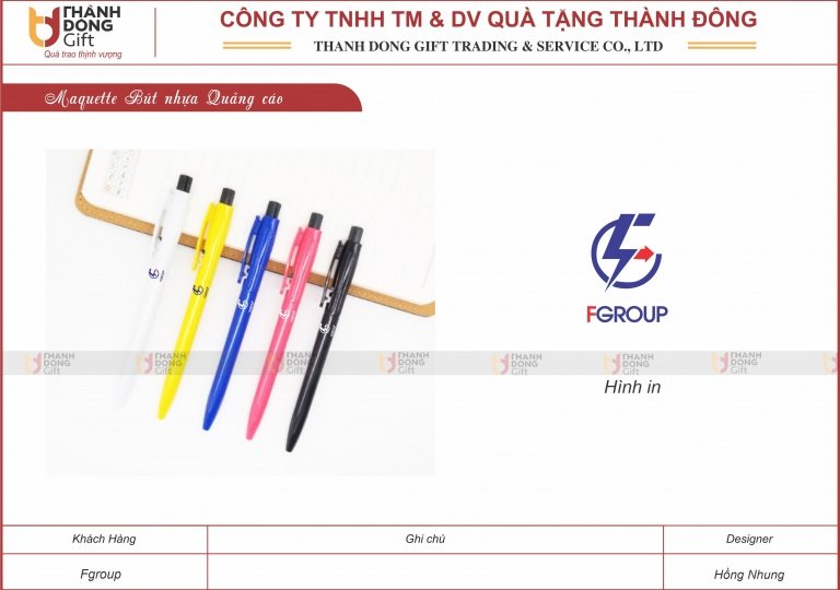 Bút Nhựa Quảng Cáo - FGROUP