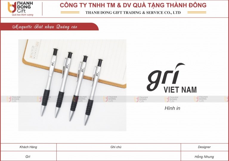 Bút Nhựa Quảng Cáo - GRI