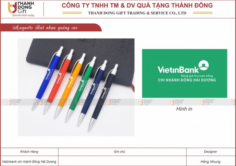 Bút Nhựa Quảng Cáo - Vietinbank