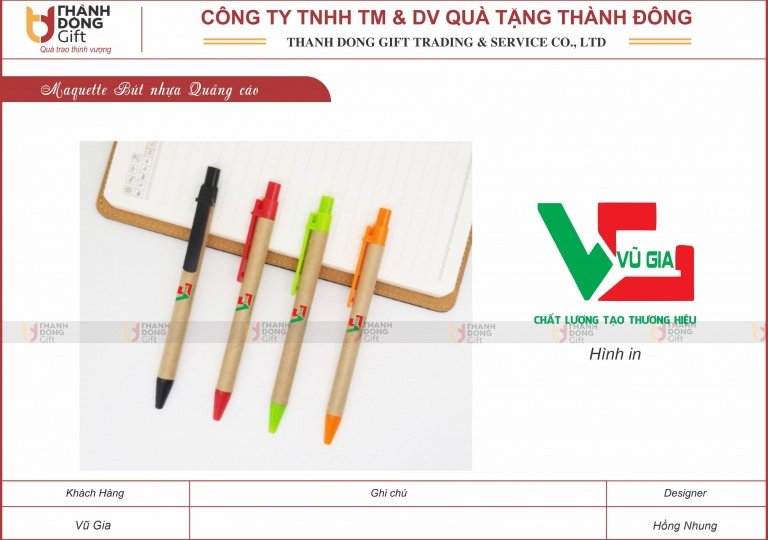 Bút Nhựa Quảng Cáo - Vũ Gia