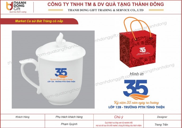 ca sứ bát tràng có nắp - 35 năm thpt tùng thiện