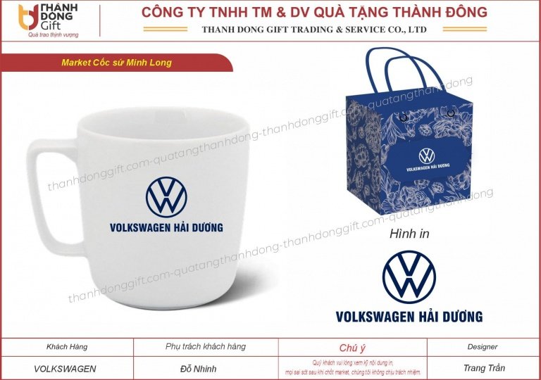 ca sứ minh long dáng vuông - volkswagen hải dương