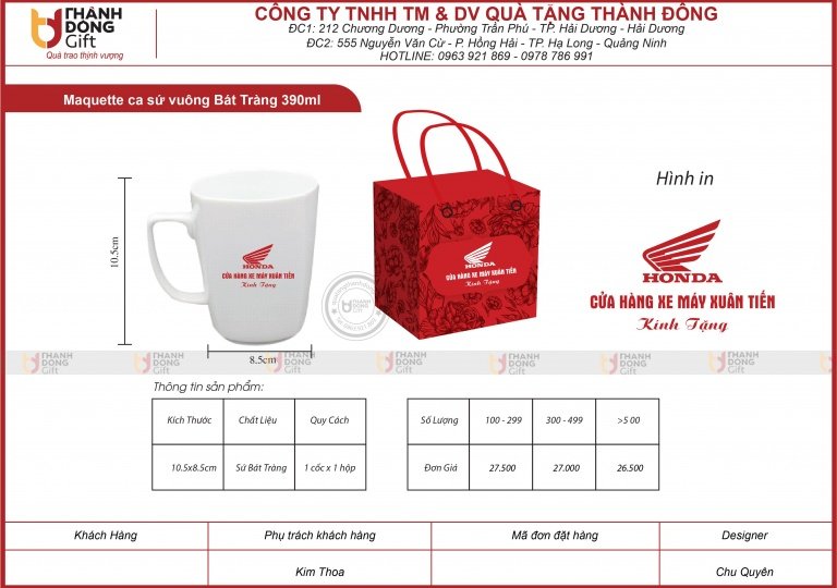 CA SỨ VUÔNG BÁT TRÀNG 390ML - CỬA HÀNG XE MÁY XUÂN TIẾN