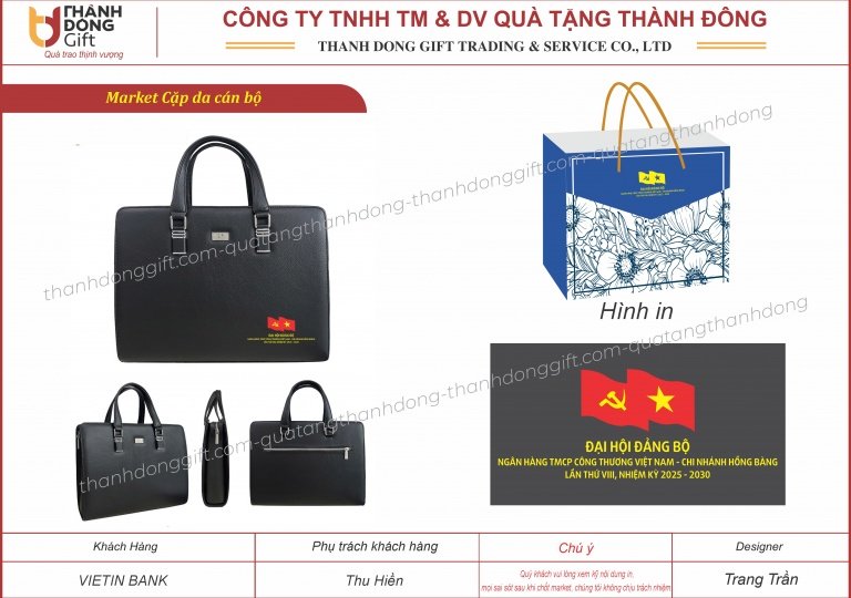 Cặp da công tác - Vietinbank Hồng Bàng