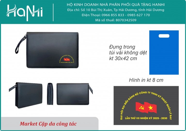Cặp da làm quà tặng cho cán bộ, công chức