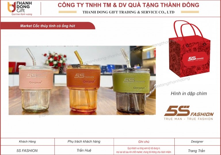 Cốc bao da kèm ống hút - 5S FASHION