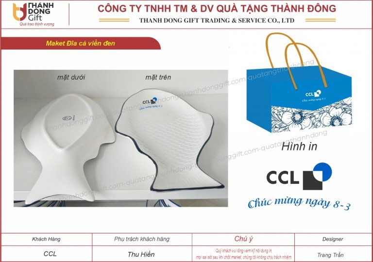 Đĩa sứ hình cá - CCL