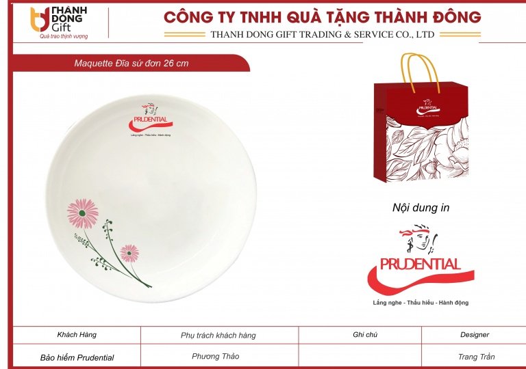 Đĩa sứ tròn - Prudential