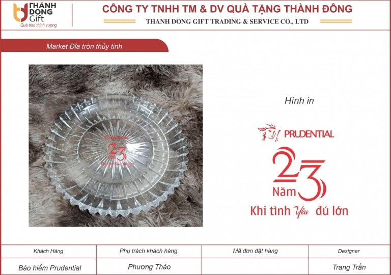 đĩa tròn thủy tinh đựng trái cây - prudential