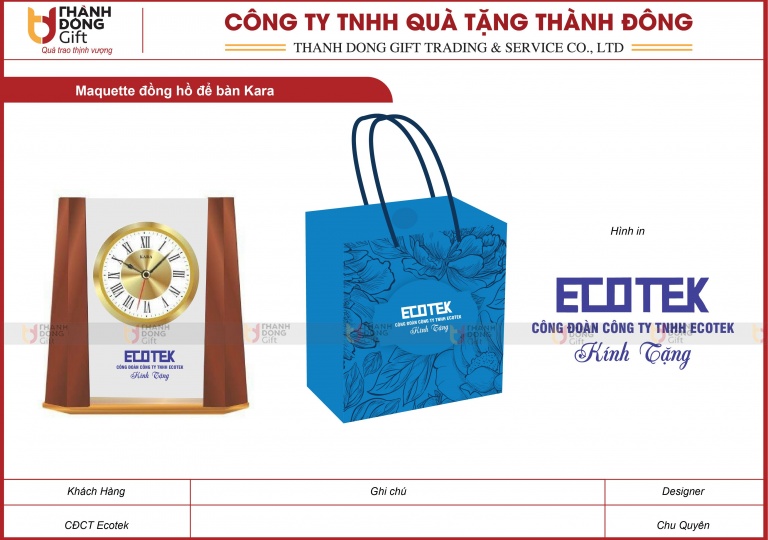 Đồng Hồ Để Bàn - CĐCT Ecotek