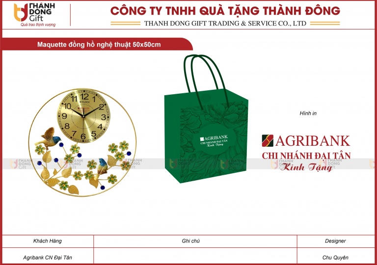 Đồng Hồ Nghệ Thuật - Agribank CN Đại Tân