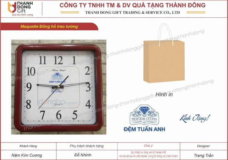 Đồng hồ treo tường - Nệm Tuấn Anh