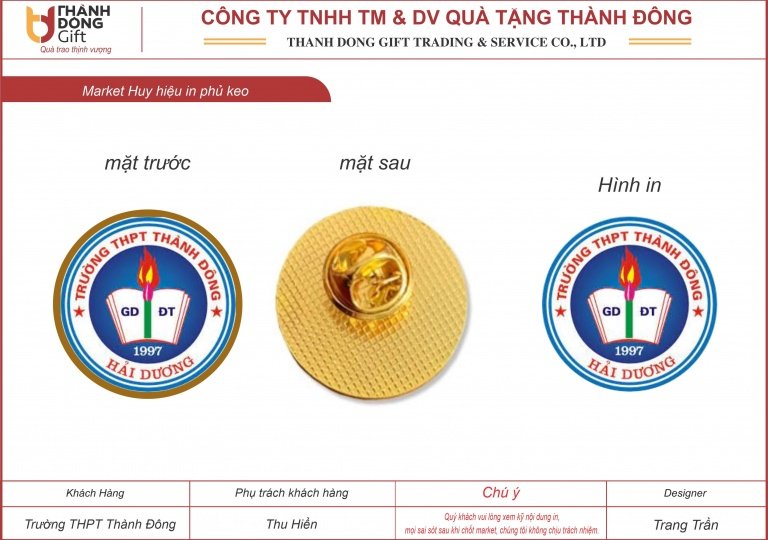 Huy hiệu trường THPT Thành Đông