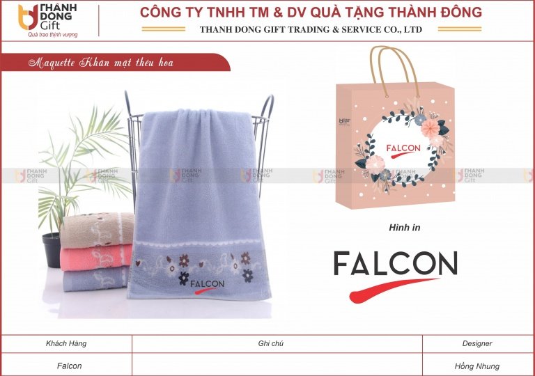 Khăn mặt thuê hoa - Falcon