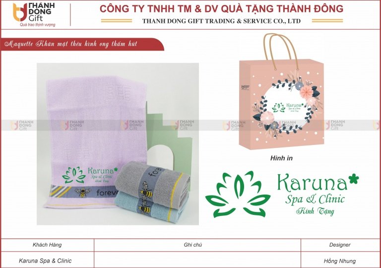 Khăn mặt hình ong - Karuna Spa & Clinic