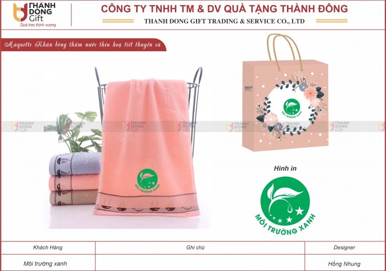 Khăn bông thấm nước - Môi Trường Xanh